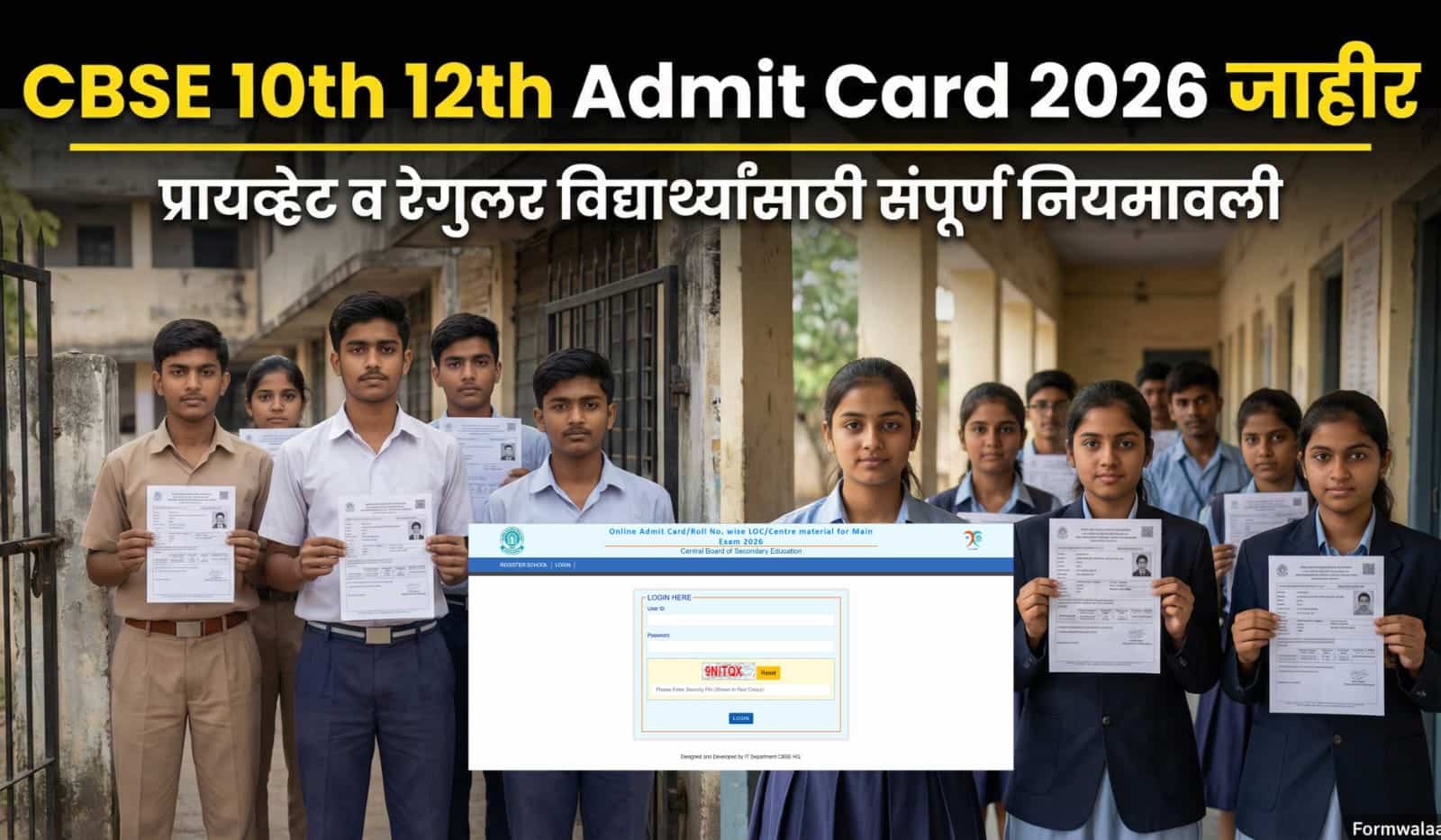 CBSE 10th 12th Admit Card 2026