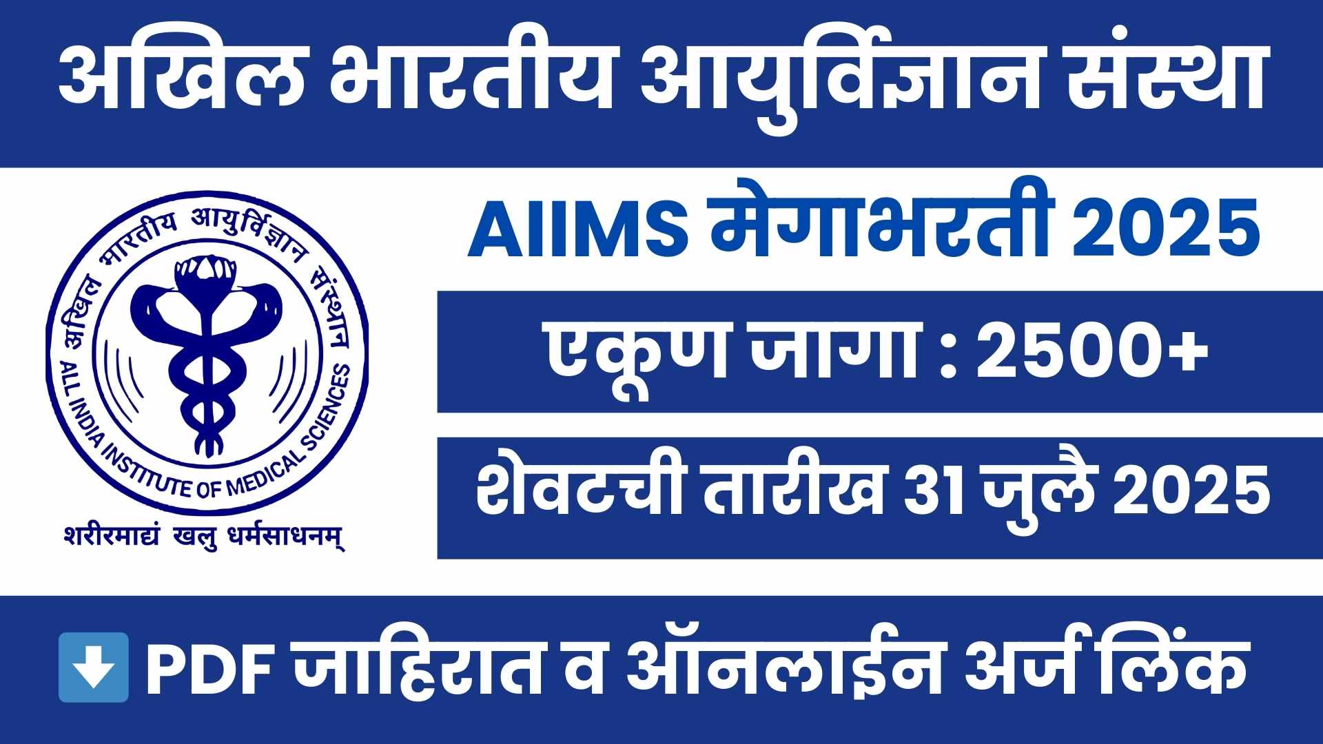 AIIMS CRE Bharti 2025