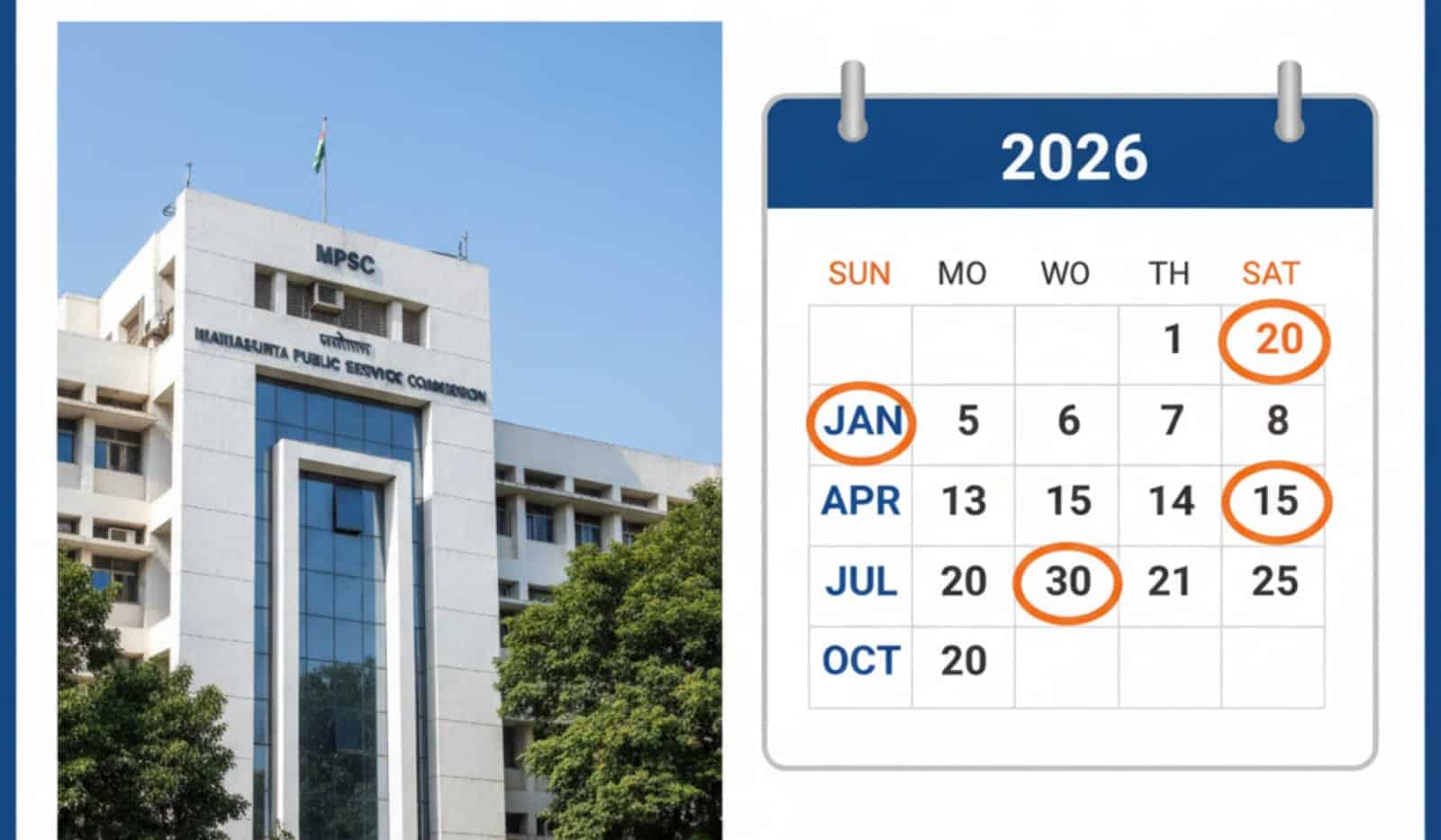MPSC Time Table 2026