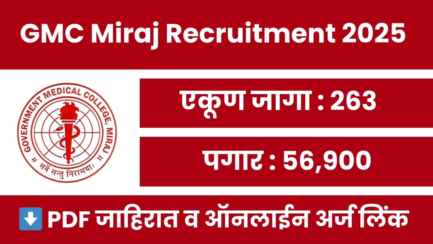 GMC Miraj Recruitment 2025