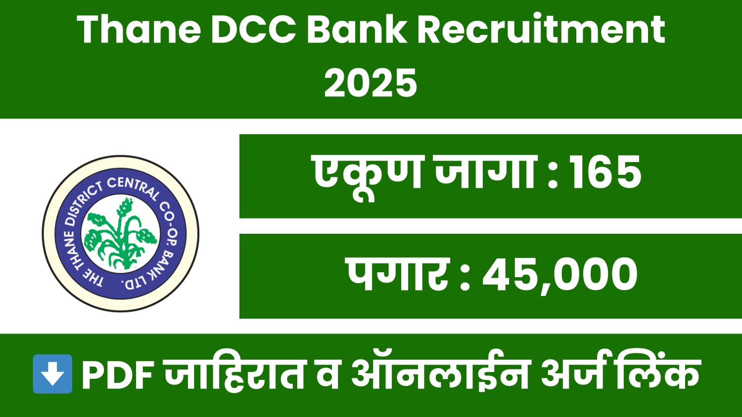 Thane DCC Bank Recruitment 2025
