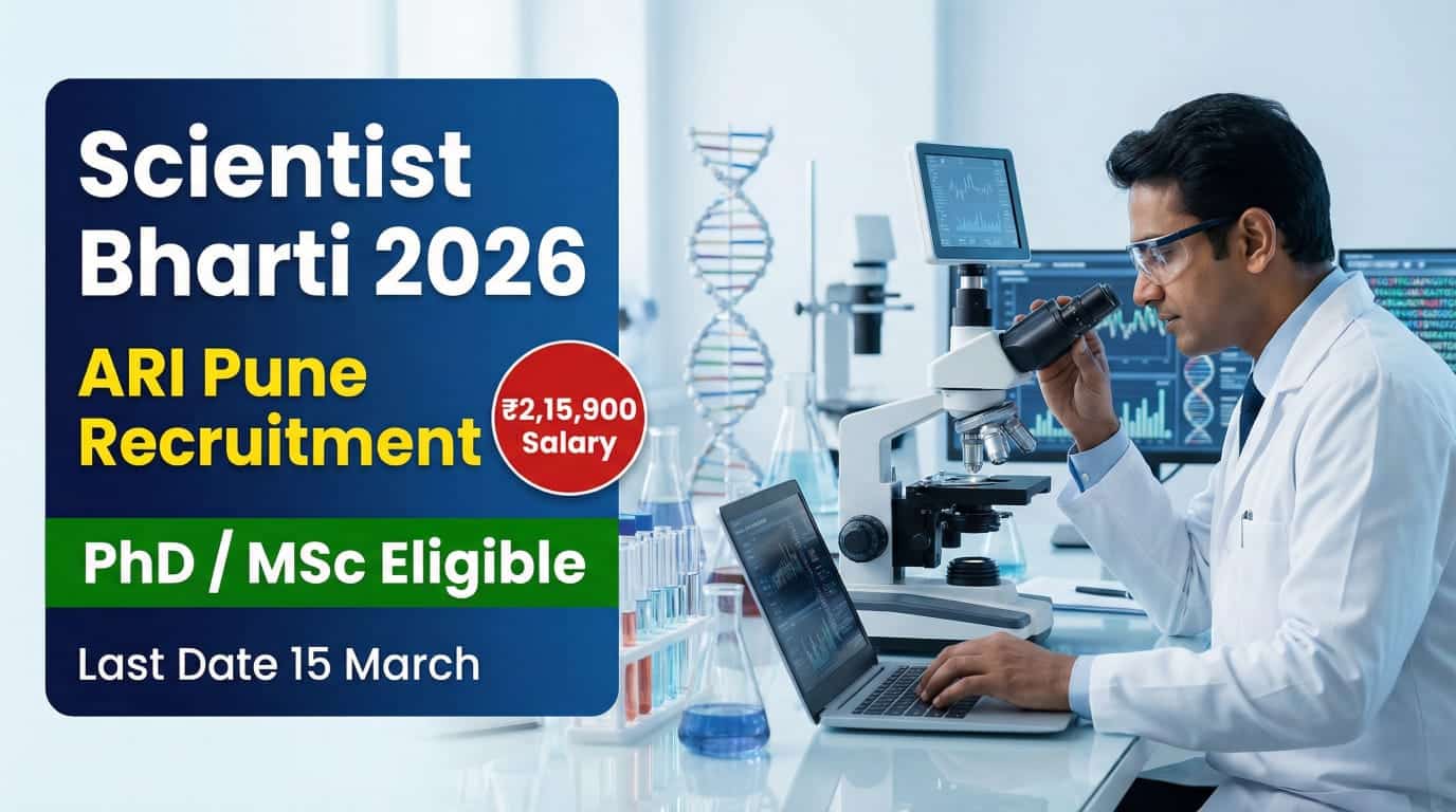 Agharkar Research Institute Pune Bharti 2026